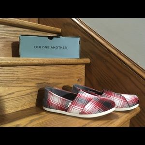 Red Plaid Corduroy Women's Classics